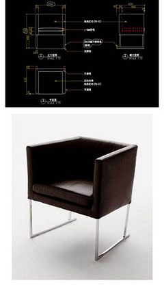 现代沙发cad设计图专题模板-现代沙发cad设计图